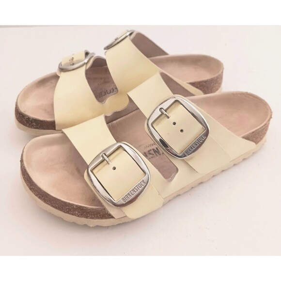 Birkenstock Arizona Big Buckle Vanilla Low Shine 37 US 6-6.5 Reg Made Germany - Picture 10 of 10